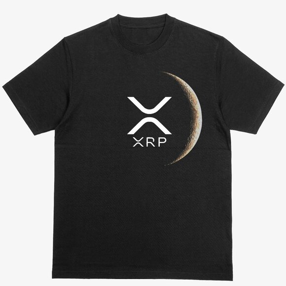 XRP Crypto Currency T-shirt Mens Multiple Sizes Black Cotton - Picture 1 of 3